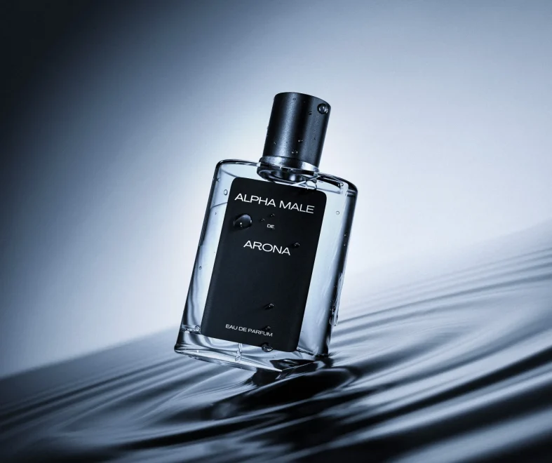 Perfume bottle packaging displaying 